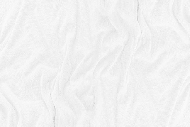 White cloth texture with soft waves. crumpled fabric background.