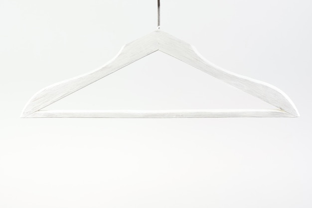 White clothes hanger on a white background Design blank Mockup