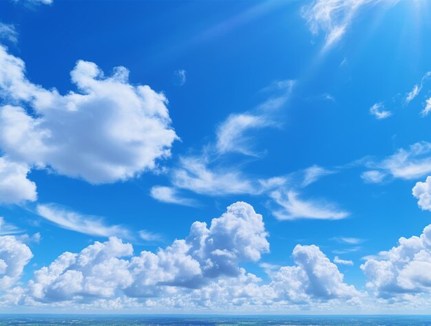 White cloud on blue sky background element