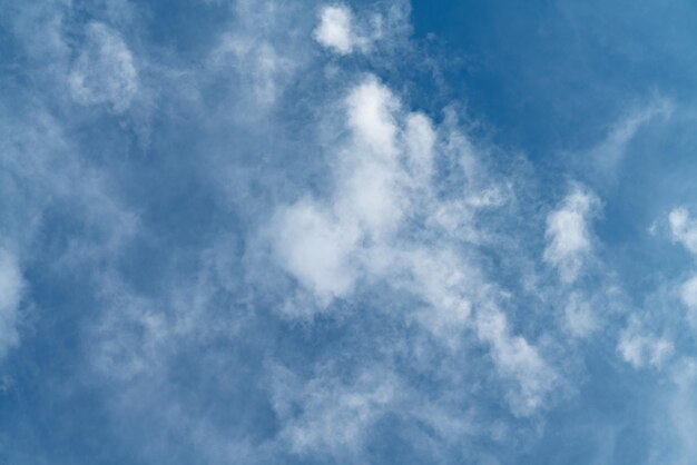 White cloud and blue sky background