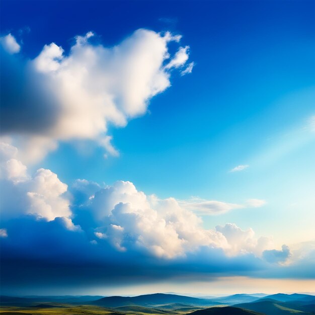 White cloud on blue sky background