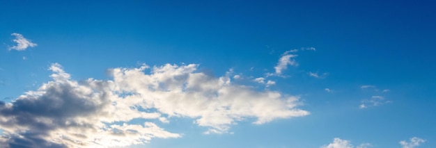 White cloud on a blue sky on a sunny day