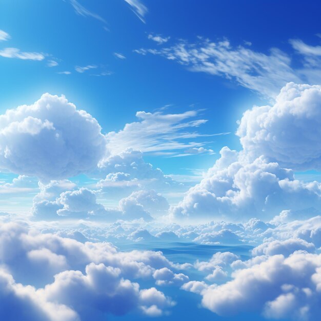 White cloud on blue sky