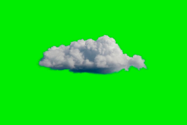 Foto nube bianca su cielo o sfondo verde