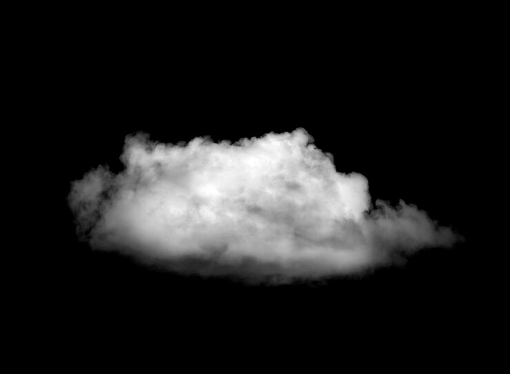 黒に分離された白い雲