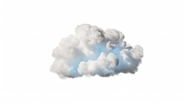 Photo white cloud isolated on white background generative ai