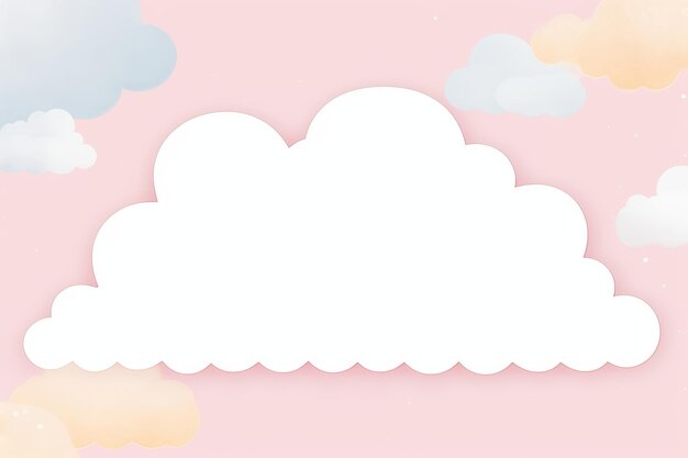 Photo a white cloud on a pink background