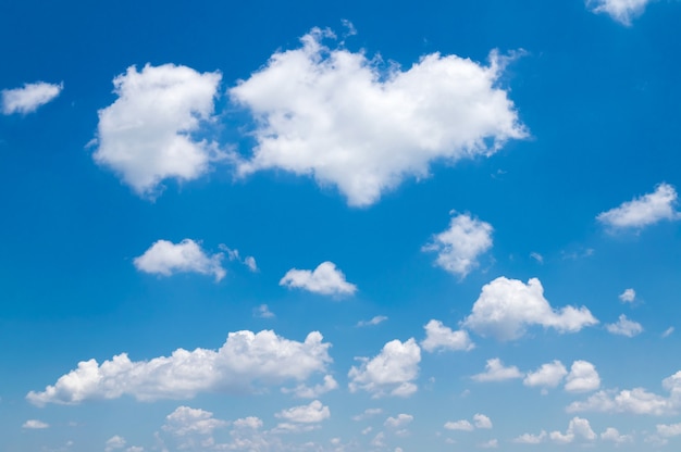 White cloud with blue sky background