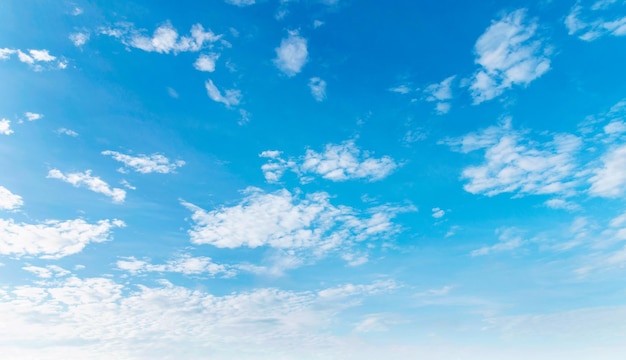 青空の背景に白い雲