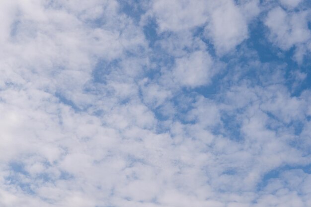 White clouds against a blue sky The texture of the clouds