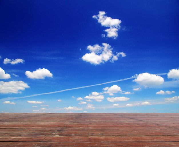 White clouds against blue sky