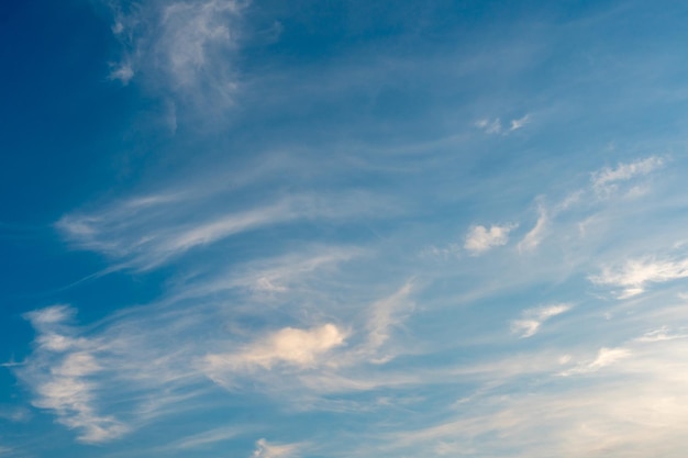 White clouds against a blue sky