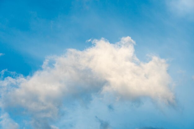 White clouds against a blue sky