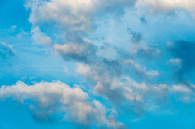 White clouds against a blue sky