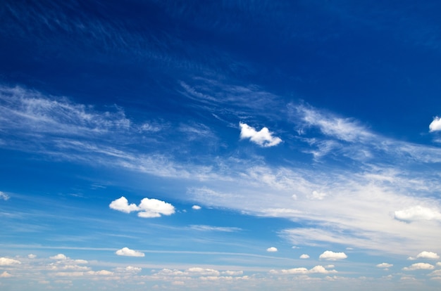 White clouds against blue sky