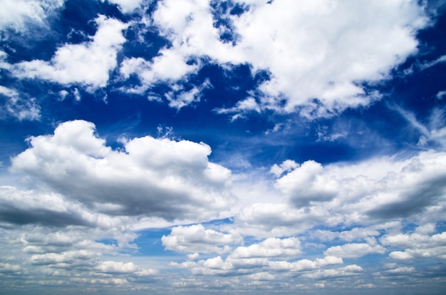 White clouds against blue sky