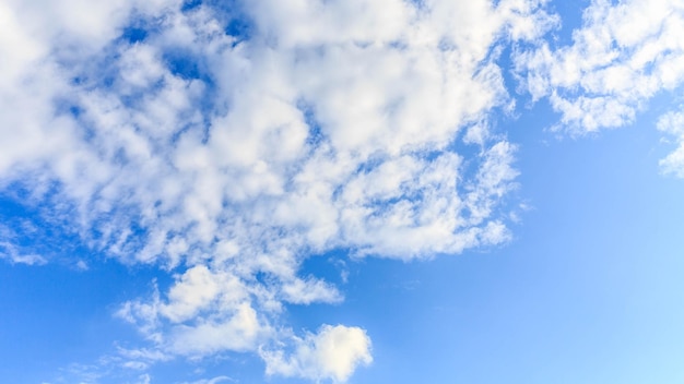 White clouds background with blue sky background