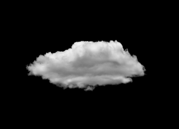 White Clouds on black background