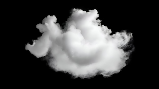 white clouds on black background