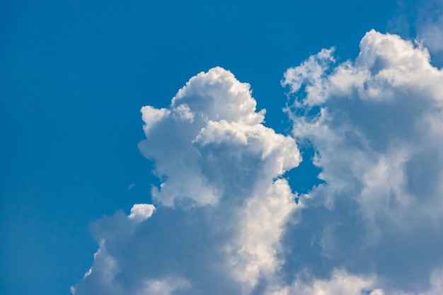 White clouds on a blue sky, blue sky.