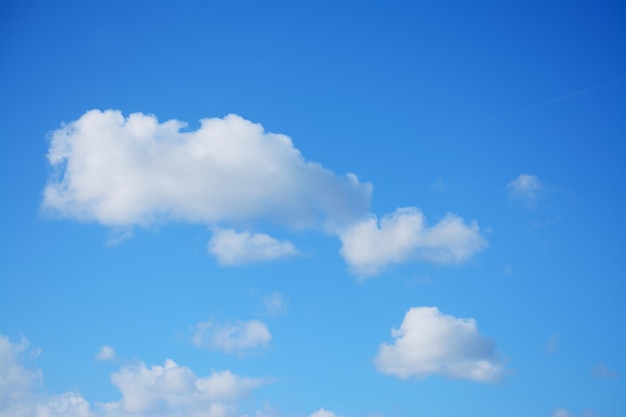 White clouds in the blue sky Shot in Alghero Italy