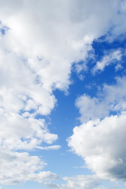 White clouds in the blue sky shot in sardinia italy