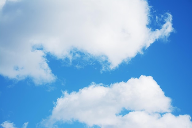 White clouds in the blue sky Shot in Sardinia Italy