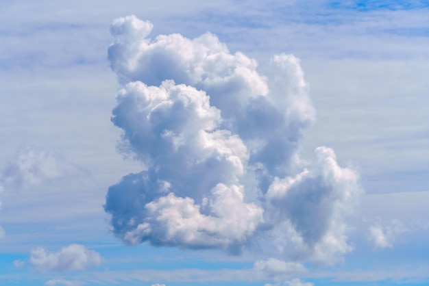 White clouds in the blue sky A symbol of the purity of the world and whiteness