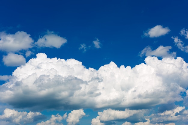 White clouds on Blue sky .