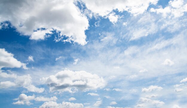 Nuvole bianche sul cielo blu