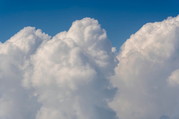 White clouds and blue sky