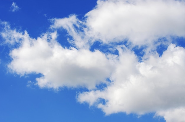 White clouds in blue sky