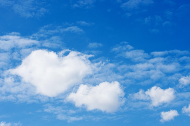 White clouds in blue sky