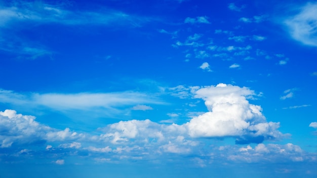 White clouds in blue sky