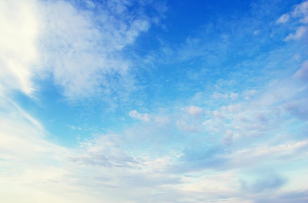 White clouds in blue sky