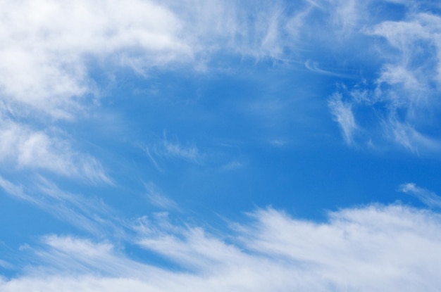 White clouds in blue sky