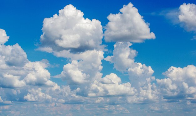 White clouds in blue sky