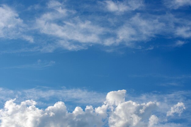 White clouds in blue sky