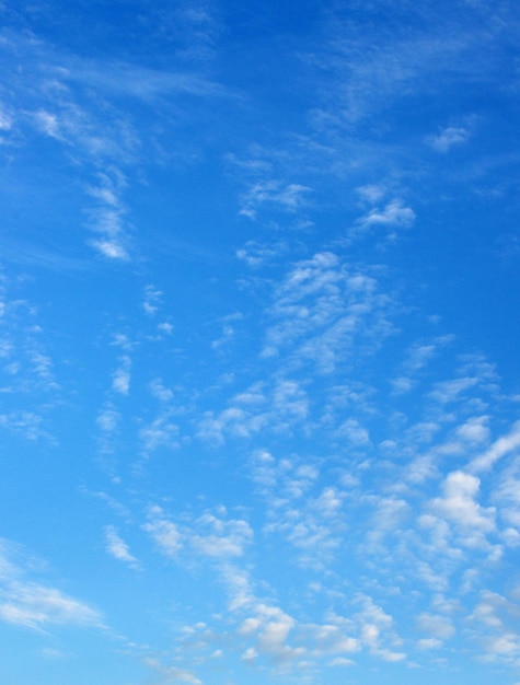 White clouds in blue sky