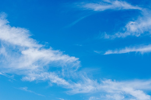 White clouds in blue sky