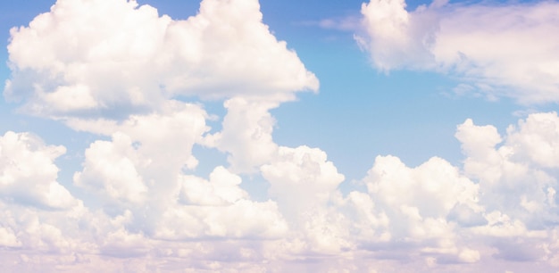 White clouds in blue sky