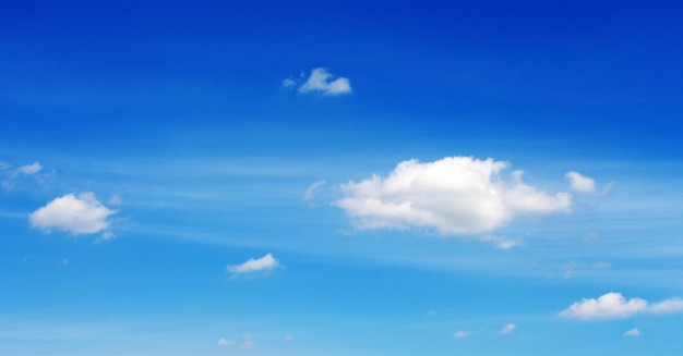 White clouds in blue sky