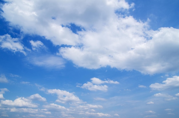 White clouds in blue sky