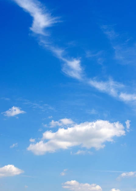 White clouds in blue sky