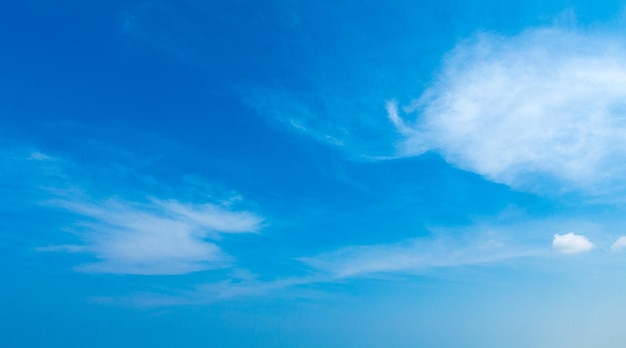 White clouds in blue sky