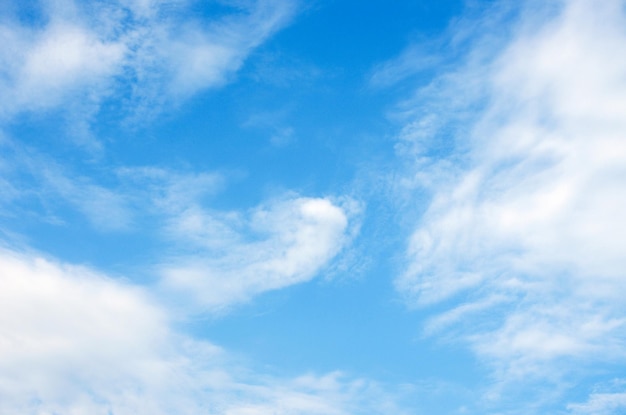 White clouds in blue sky