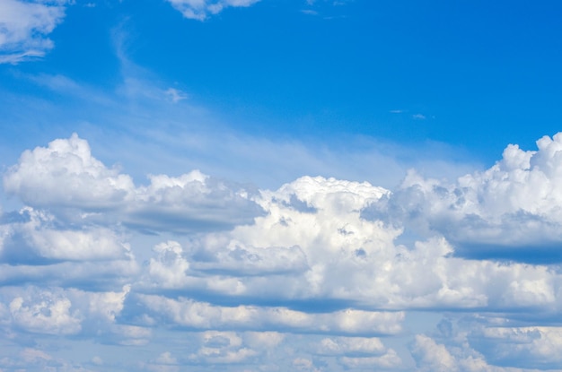 White clouds in blue sky