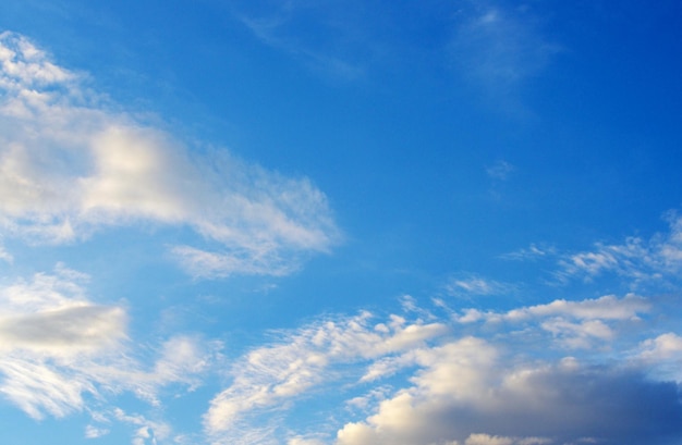 White clouds in blue sky