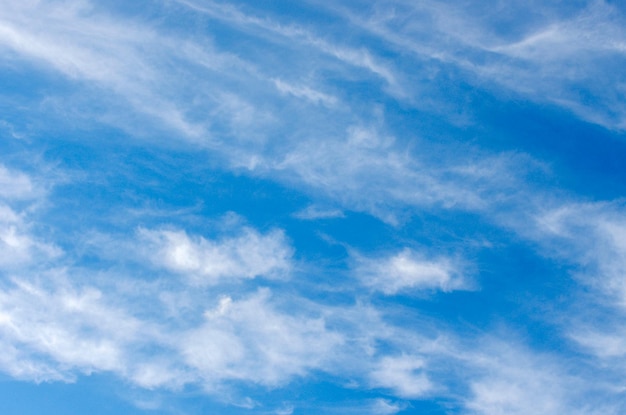 White clouds in blue sky