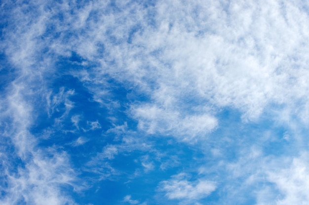 White clouds in blue sky